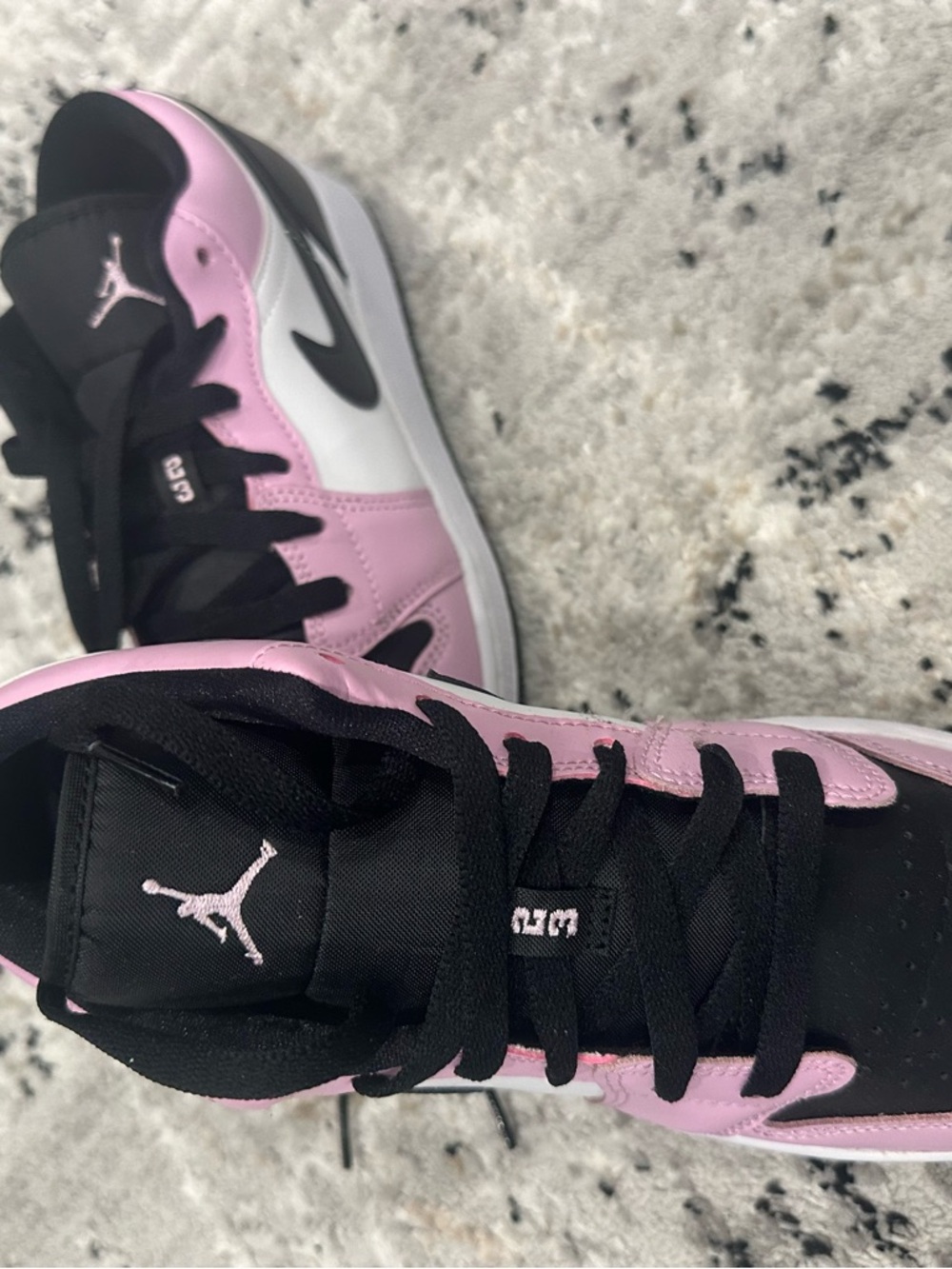 Jordan Kids' Sneakers in Pink and Black with White Accents